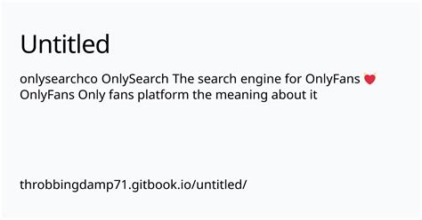 only fans perfil|OnlySearch — The search engine for OnlyFans